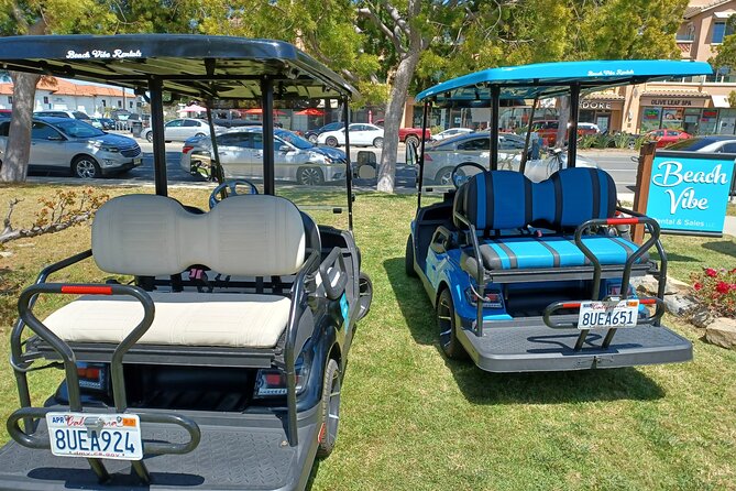 Golf Cart and E-bike Rentals to Explore Carlsbad to Oceanside - Safety and comfort: lap belts and street rules